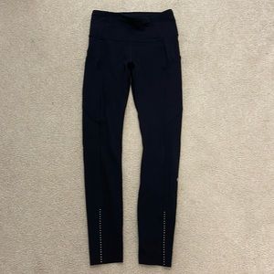 Black lululemon fast and free leggings size 4
